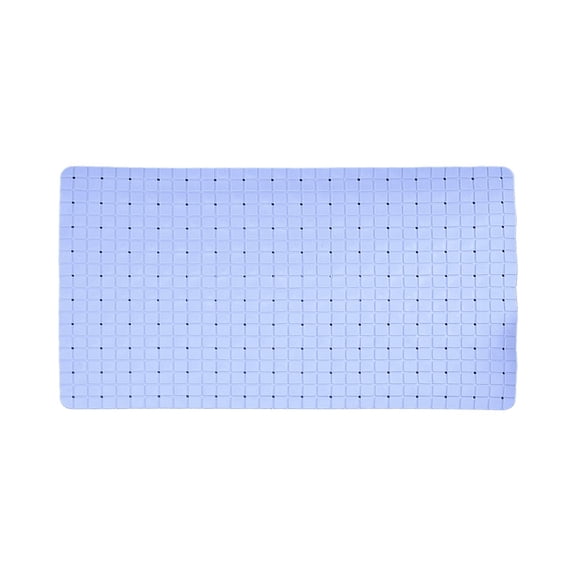 Racsoh Non Slip Bath Tub Mat, 1Pc Soft Odorless Shower Mat With Suction Cups and Drain Holes, Machine Washable Floor Mat for Household Bathroom, 26.77 x 14.96 inch (Blue)