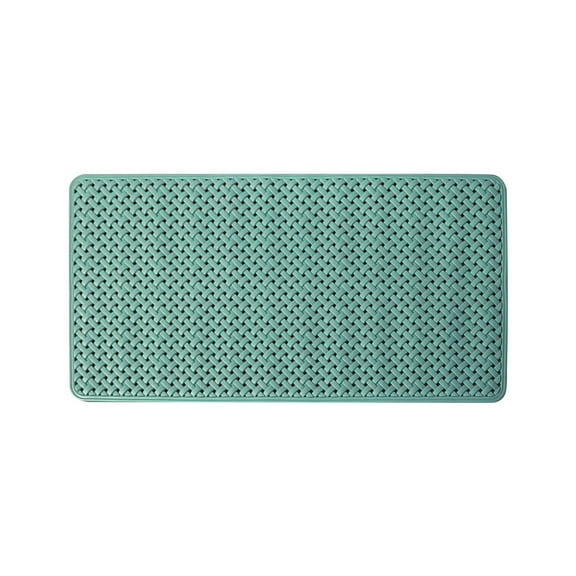 Racsoh Non Slip Bathtub Mat, 1Pc Inside Shower Floor Mats with Suction Cups and Drain Holes, Household Bath Massage Foot Mat for Bathroom Tub, 27.16 x 14.17inch (Green)