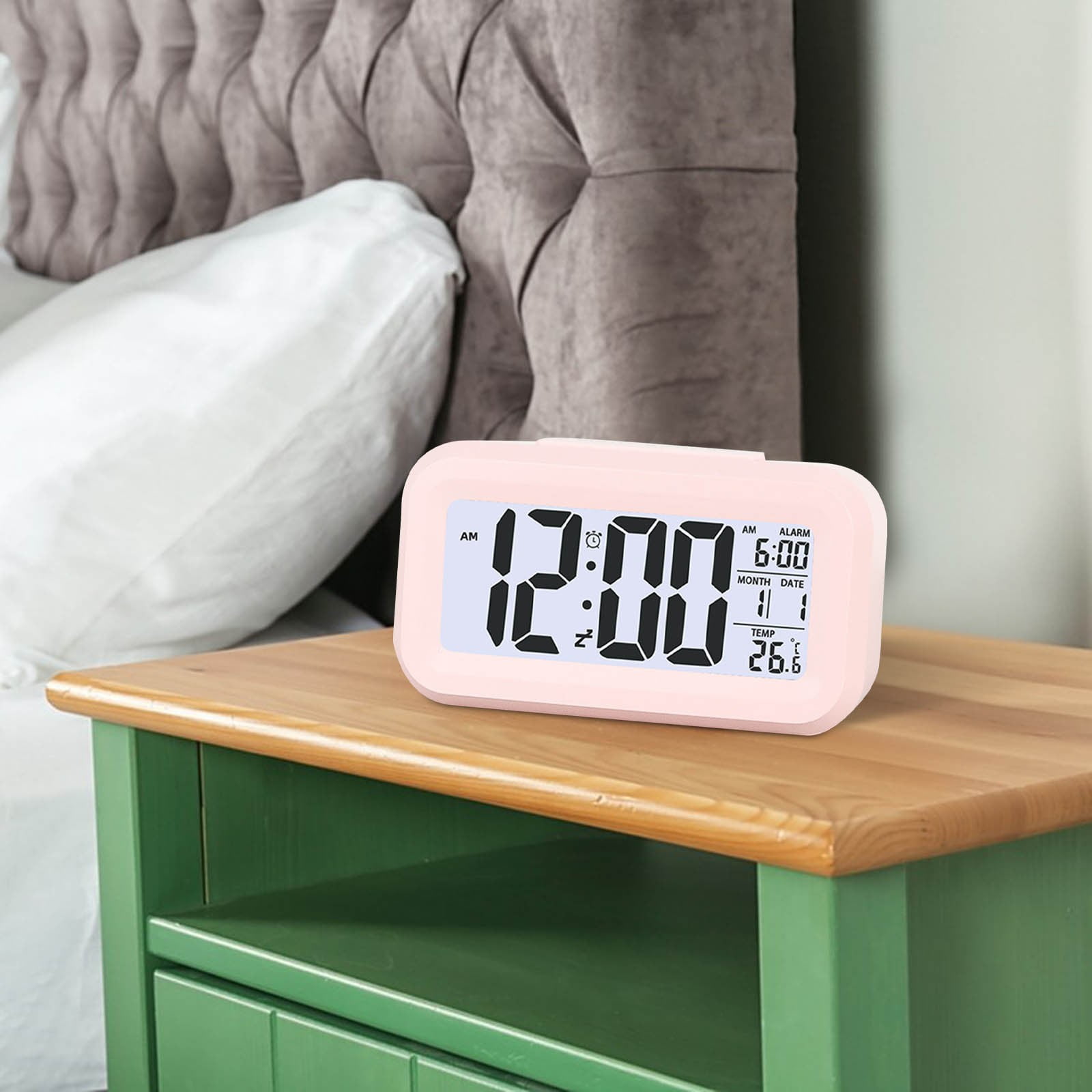 Racsoh Temperature Version Smart Clock Silent Electronic Digital Clock Intelligent Night Light