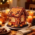 thumbnail image 1 of Racsoh Thanksgiving DIY Diamond Art Hanging Ornament, House Shaped Wooden Craft Kit, Handmade Fall Decoration, for Home Wall Door Tabletop (A), 1 of 6