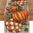 thumbnail image 1 of Racsoh Thanksgiving Table Runner, Fall Pumpkin Maple Leaf Printing Kitchen Tablecloth, Festive Party Dining Decoration, for Home Restaurant Gathering Decor (D), 1 of 6