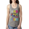 thumbnail image 1 of Rad 90's Vibes Vintage Ladies Racerback Tank Top, Heather Grey, Medium, 1 of 5