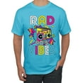thumbnail image 1 of Rad 90's Vibes Vintage Men's Graphic T-Shirt, Light Turquoise, Small, 1 of 5