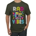 thumbnail image 1 of Rad 90's Vibes Vintage Men's Graphic T-Shirt, Military Green, 3X-Large, 1 of 5