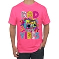 thumbnail image 1 of Rad 90's Vibes Vintage Men's Graphic T-Shirt, Neon Pink, Large, 1 of 5