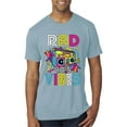 thumbnail image 1 of Rad 90's Vibes Vintage Mens Premium Tri Blend T-Shirt, Denim, Medium, 1 of 5