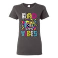 thumbnail image 1 of Rad 90's Vibes Vintage Womens Graphic T-Shirt, Charcoal, X-Large, 1 of 5