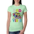 thumbnail image 1 of Rad 90's Vibes Vintage Womens Slim Fit Junior Tee, Mint, X-Large, 1 of 5