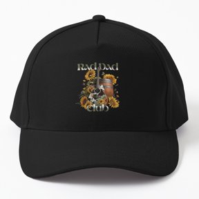 Rad Dad Club Baseball Cap, Father Group Identity Graphic Design, Classic Hat
