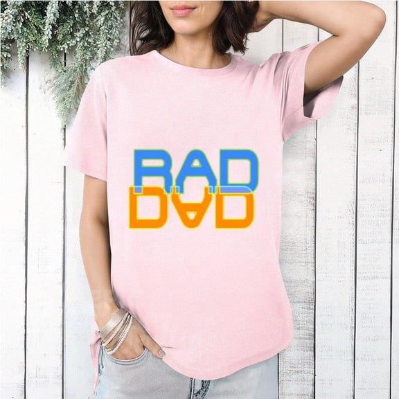 Rad Dad Colorful Funny Fathers Day Awesome Cool Groovy T-Shirt, for men & women, up to size 5XL