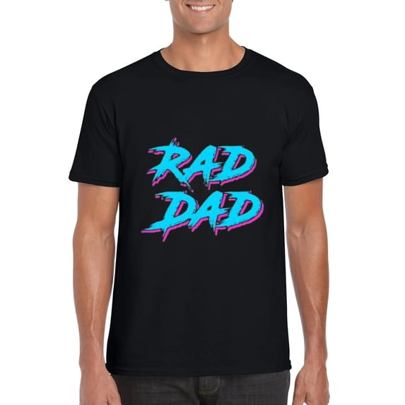 Rad Dad Funny Fathers Day Cool Awesome Groovy Retro Best T-Shirt, for men & women, up to size 5XL