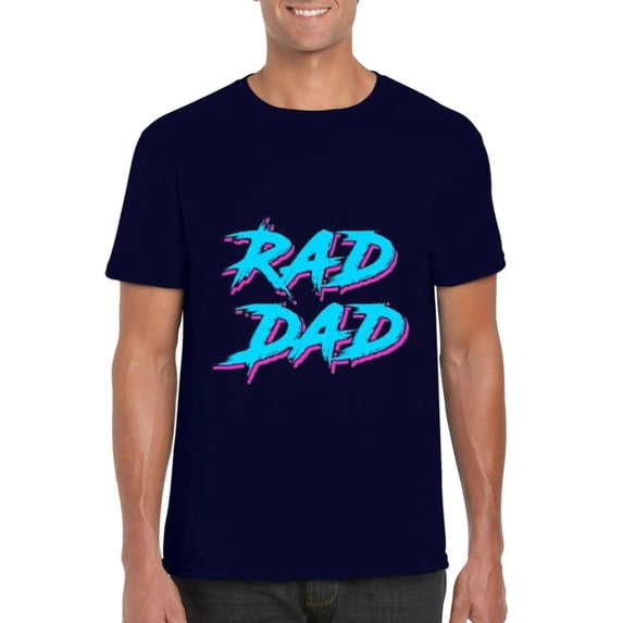 Rad Dad Funny Fathers Day Cool Awesome Groovy Retro Best T-Shirt, for men & women, up to size 5XL