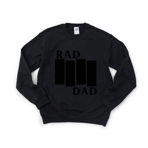 Rad Dad Funny Fathers Day Cool Awesome Groovy Retro Fun Sweatshirt, for men & women, up to size 5XL