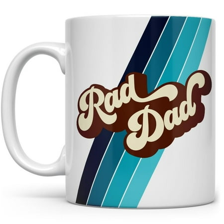 Rad Dad Retro Coffee Mug Father 39 s Day Mug Fun Dad Mug Birthday Gift for Dad