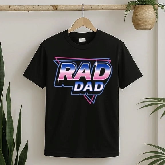 Rad Dad Retro Vintage 80S Synthwave T-Shirt Unisex S-5XL Hot Trending Shirt, Vintage Birthday Gift