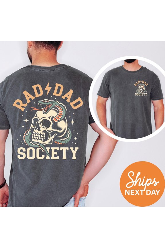 Rad Dad Society Cool Club First Gift Retro Streetwear T-shirt