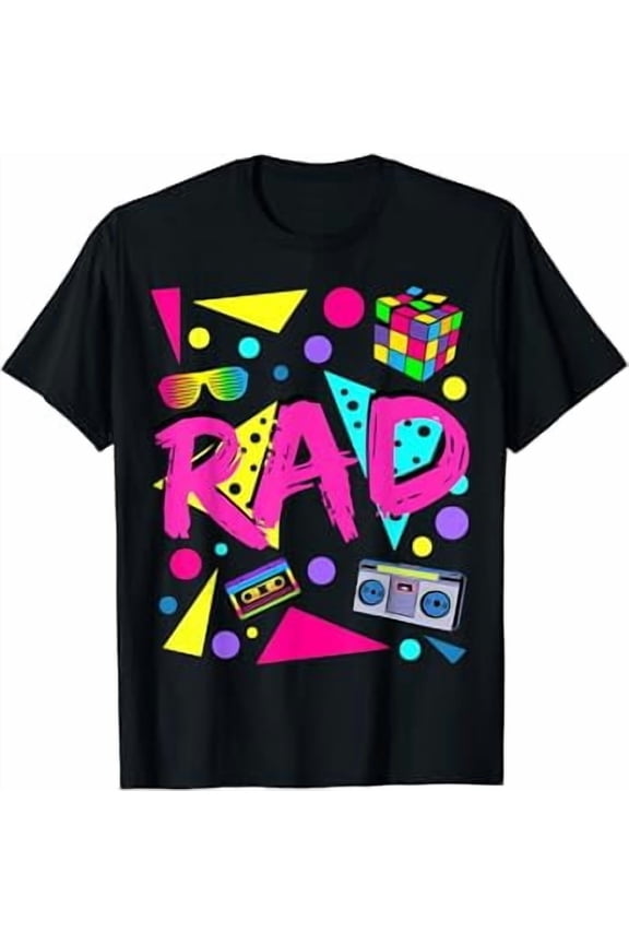 Rad Eighties Costume Party T-Shirt, Vintage Birthday Gift