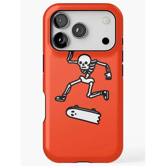 Rad In Peace Edgy Skeleton Halloween Retro Punk Pattern Tough Phone Case for iPhone 18 Pro Max