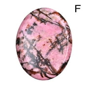 Rad Jasper Crystal Oval Thumb Worry Stone Pocket Palm Stone Chakra Reiki T7R4