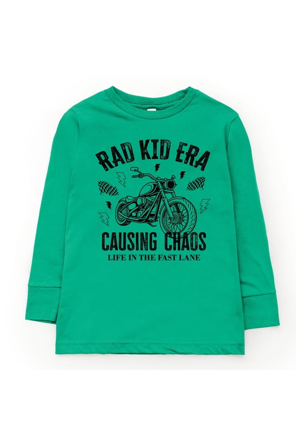 Rad Kid Era Causing Chaos - Toddler Long Sleeve Graphic Tee and Youth Long Sleeve Graphic T-Shirt