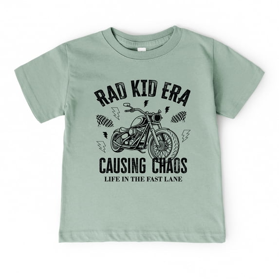 Rad Kid Era Causing Chaos - Youth Short Sleeve Graphic T-Shirt and Toddler Short Sleeve Graphic T-Shirt