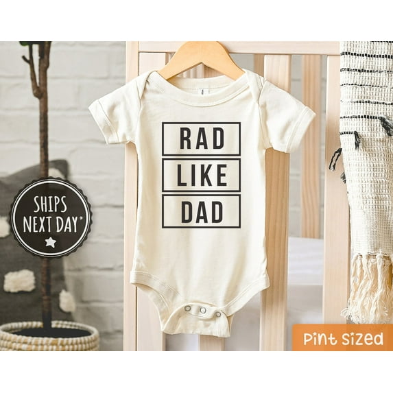 Rad Like Dad Baby Onesie, First Father'S Day Bodysuit, Cute Father'S Day Gift, Gender Neutral Cute Baby Onesie, BABY BODYSUIT LAT 4424