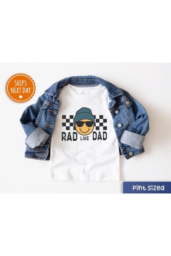 Rad Like Dad Toddler Shirt, Retro Father'S Day Kids Tee, Cute Father'S Day Gift TODDLER SHORT SLEEVE TEE BELLA CANVAS 3001T