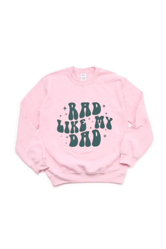 Rad Like My Dad Retro Groovy Funny Fathers Day Cool Sweatshirt, for men & women, up to size 5XL