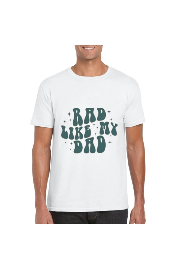 Rad Like My Dad Retro Groovy Funny Fathers Day Cool T-Shirt, for men & women, up to size 5XL