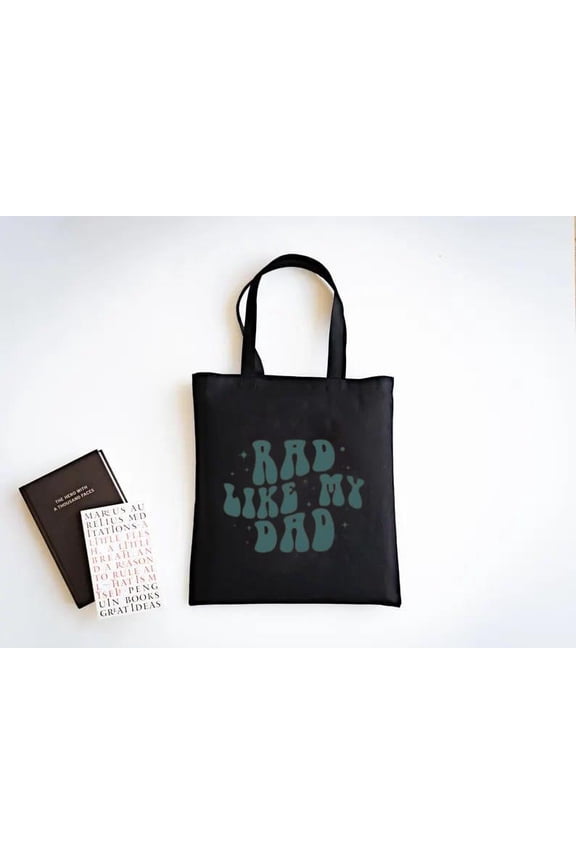 Rad Like My Dad Retro Groovy Funny Fathers Day Cool Tote Bag, a gift just for you