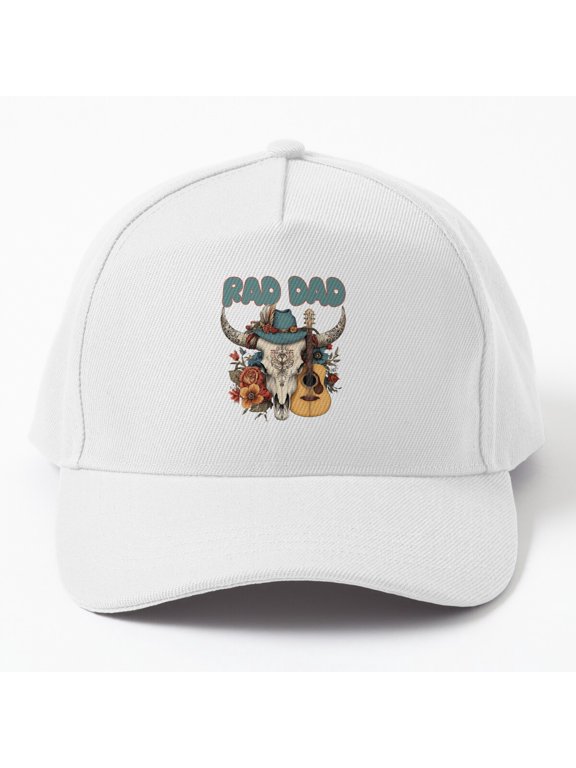 Rad Rad Baseball Hat, Bold Retro Statement Graphic Design, Classic Cap