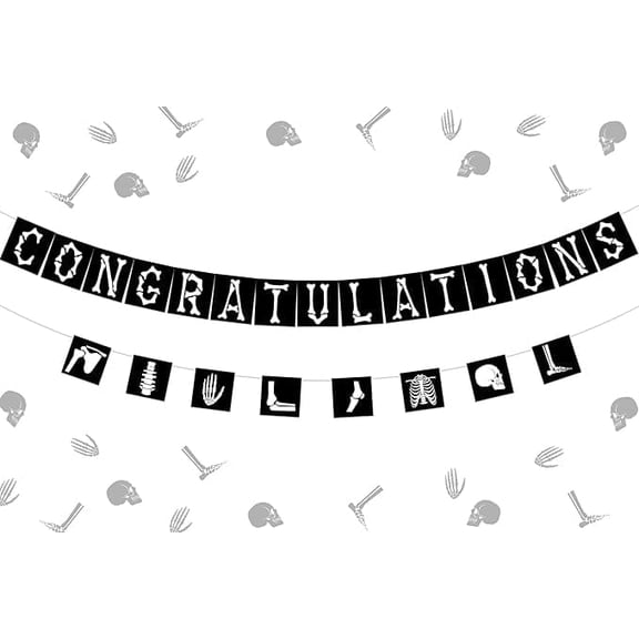 Rad Tech Grad Decorations X-ray Radiologist 2026 Graduation Decors Radiology Congratulations Hanging Banner Garland Radiologic Technologist Fallout Medical Student Class of 2026 Grad Party Supplies