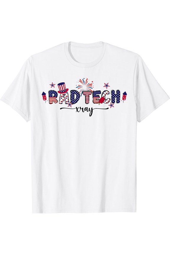 Rad Tech Xray Radiology Fireworks 4Th Of July T-Shirt