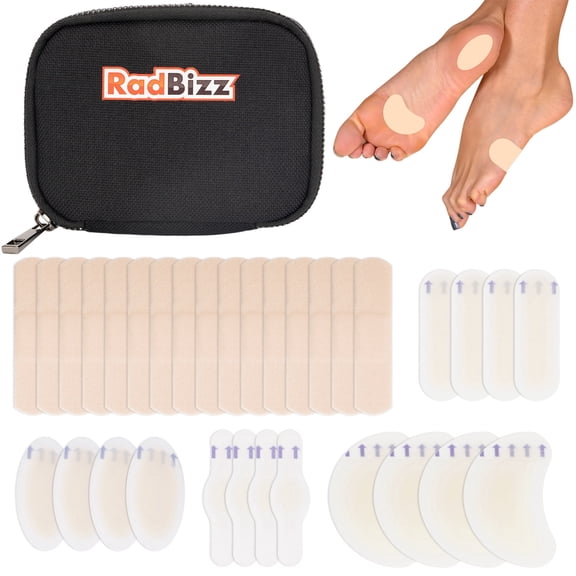 RadBizz Blister Protection Pack - Moleskin For Feet and Blister Bandages