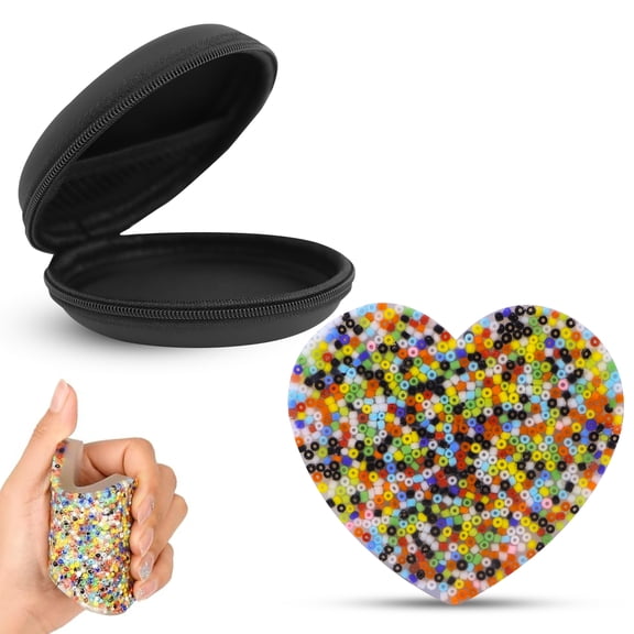 RadBizz Picky Pad Fidget Toy - Heart Design  1-Pack With Carrying Case - Anxiety Stress Relief