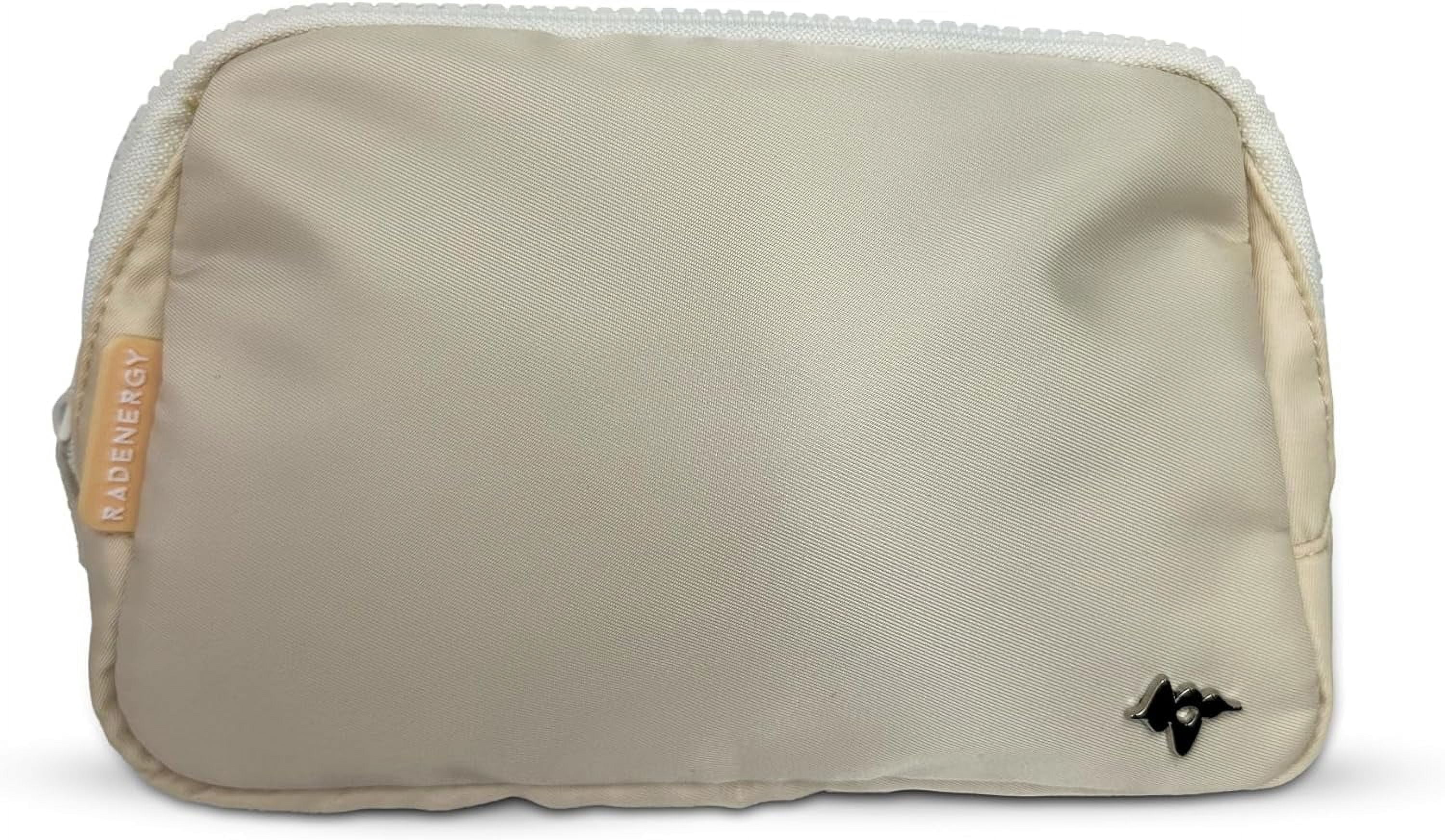 RadEnergy Faraday Crossbody Bag, Beige, 1 pack, Nylon, RFID Holder and Signal-Blocking Pouch for Devices