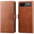 thumbnail image 1 of RadEnergy EMF Blocking Leather Wallet Phone Case for Google Pixels with Card Holder, Anti Radiation EMF Protection, Radiation Blocker Cell Phone Leather Flip Folio Case (Brown, for Pixel 10 Pro), 1 of 7