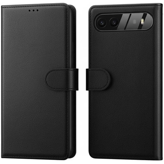 RadEnergy EMF Blocking Leather Wallet Phone Case for Google Pixels with Card Holder, Anti Radiation EMF Protection, Radiation Blocker Cell Phone Leather Flip Folio Case (Black, for Pixel 9)