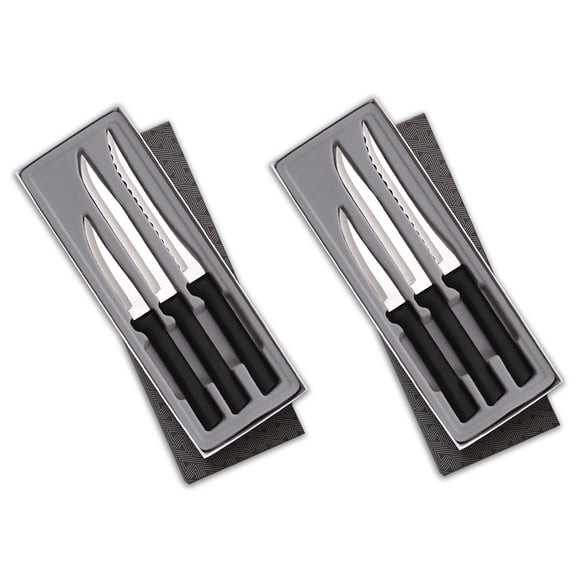Rada 3 Piece Cooking Essentials Knife Set with Gift Box, Black Handless, Set of 2