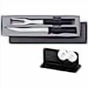 Rada Cutlery 2-Piece Carving Gift Knives Set with Quick Edge Sharpener, Black Handles