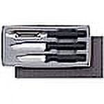 Rada Cutlery 3-Piece Basics Knife Gift Set Kitchen Knives Stainless Steel Resin, A, Black Handle