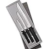 Rada Cutlery 3-Piece Housewarming Knife Gift Set, Black Handles