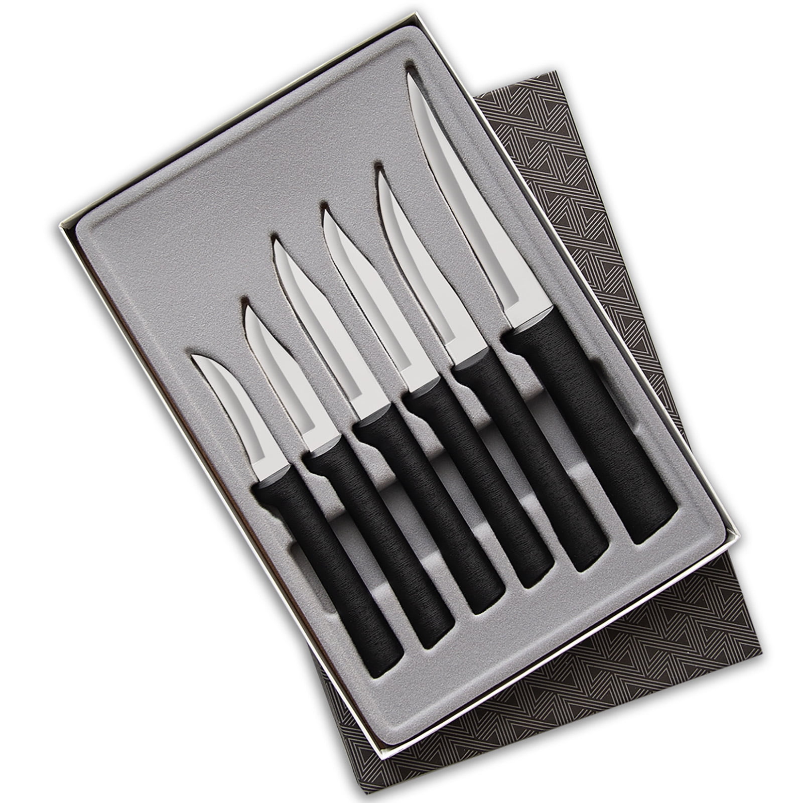 Rada Cutlery 6-Piece All-Star Paring Knife Gift Set, Black Handles