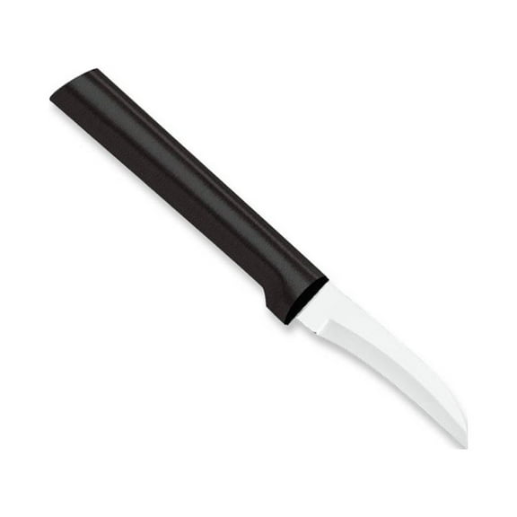 Rada Cutlery Curved Paring Knife Blade Stainless Steel Resin, 6-1/8 Inch, Black handle