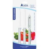 Rada 3 Piece Knife Set ProPak with Tomato Slicer, Vegetable Peeler, and Utility Knife