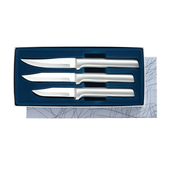 Rada Cutlery Paring Knife Set 3 Knives with Stainless Steel Blades And Brushed Aluminum Handles