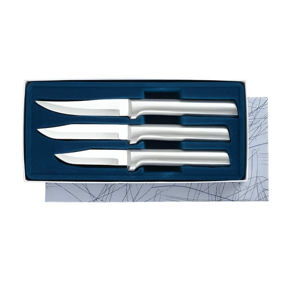 Rada Cutlery Paring Knife Set – 3 Knives with Stainless Steel Blades And Brushed Aluminum Handles