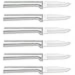 Rada Cutlery Peeling Paring Knife, Silver Handle, Pack of 6