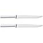 Rada Cutlery Serrated Slicer Knife, Silver Handle, Pack of 2