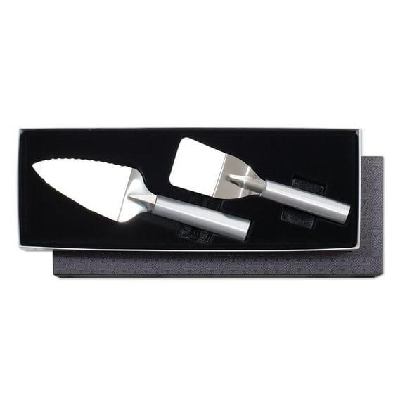 Rada Cutlery Serving Utensil Gift Set 2 Piece Stainless Steel Set With Aluminum Handles